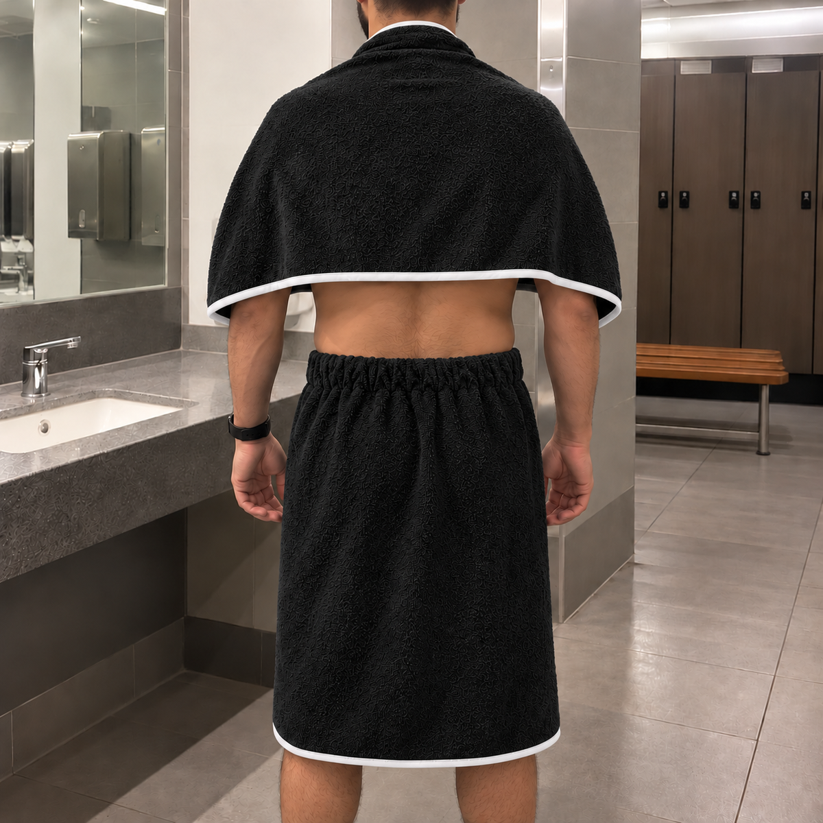 Black & White Locker Room Wrap